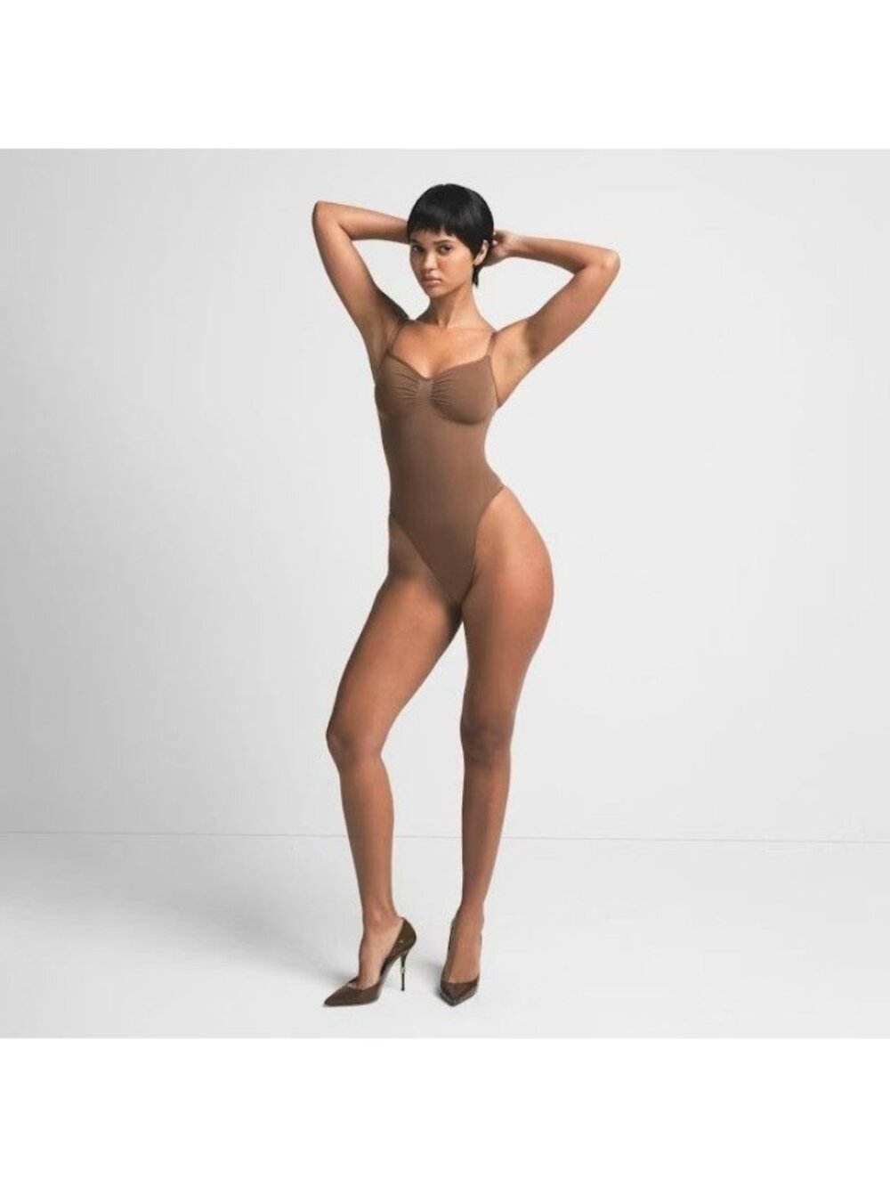 SKIMS Seamless Sculpt Thong Bodysuit in Jasper Size 2XL